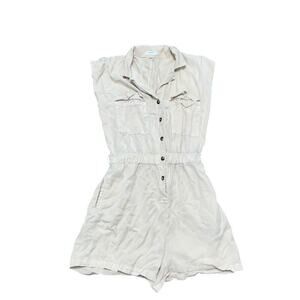 WEEKEND LOS ANGELES Cream Sleeveless Romper Size S